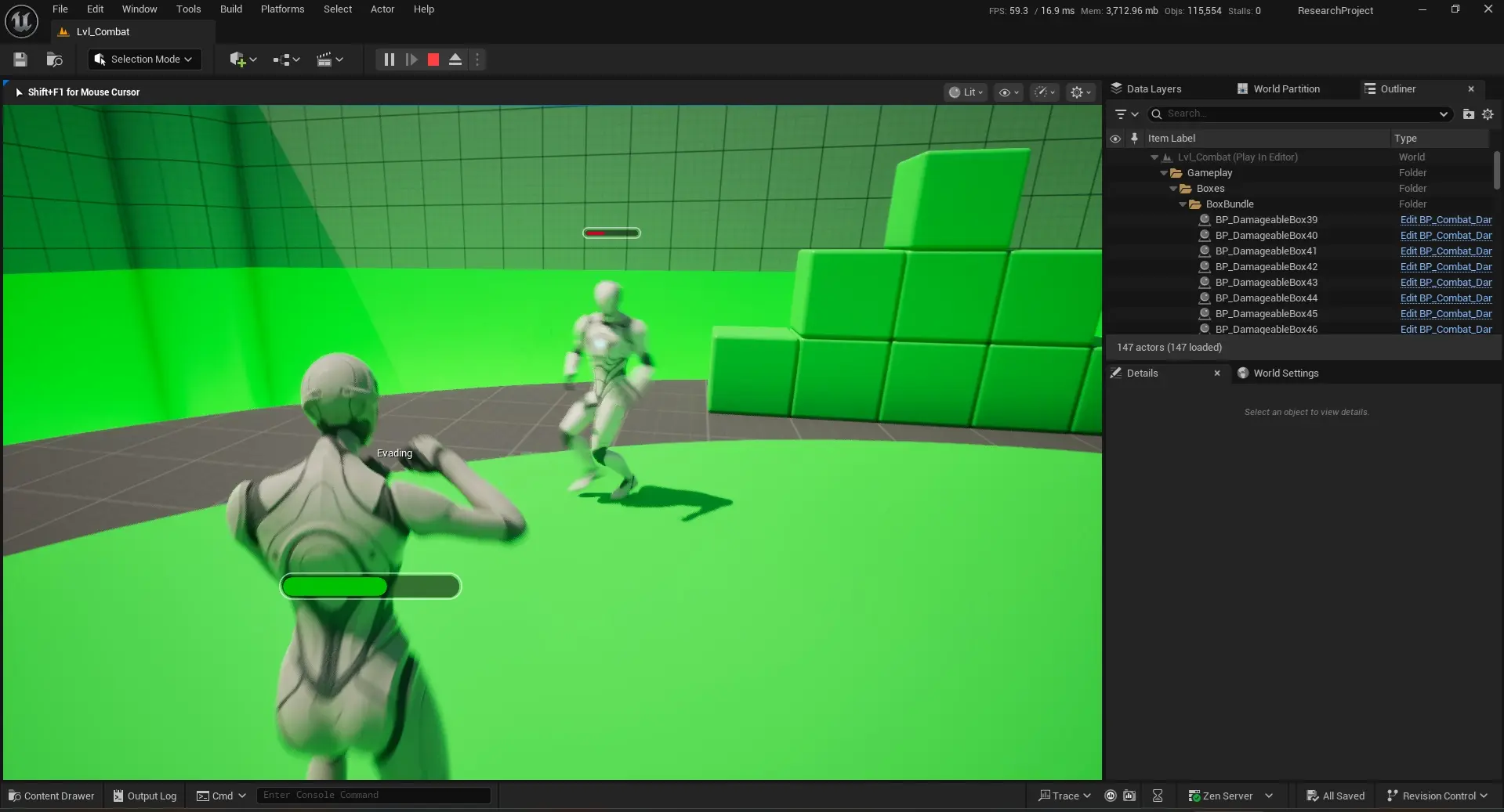 Play In Editor - Combat Variation